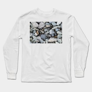 River stones in typical random pattern and type in New Zealand. Long Sleeve T-Shirt